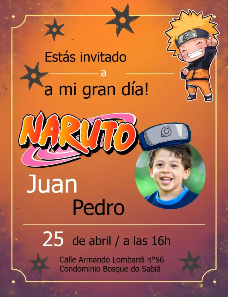 Naruto Chibi Con Foto Blanco