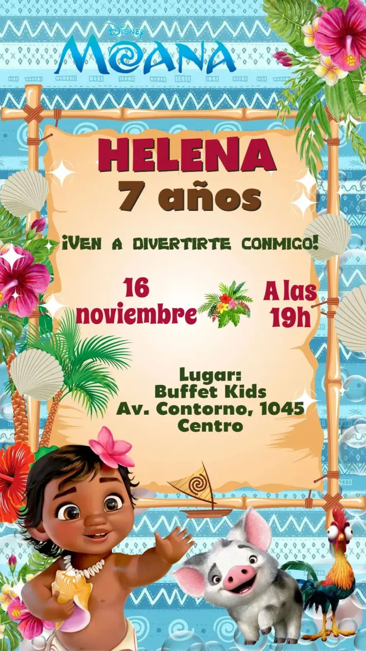 Invitación Moana