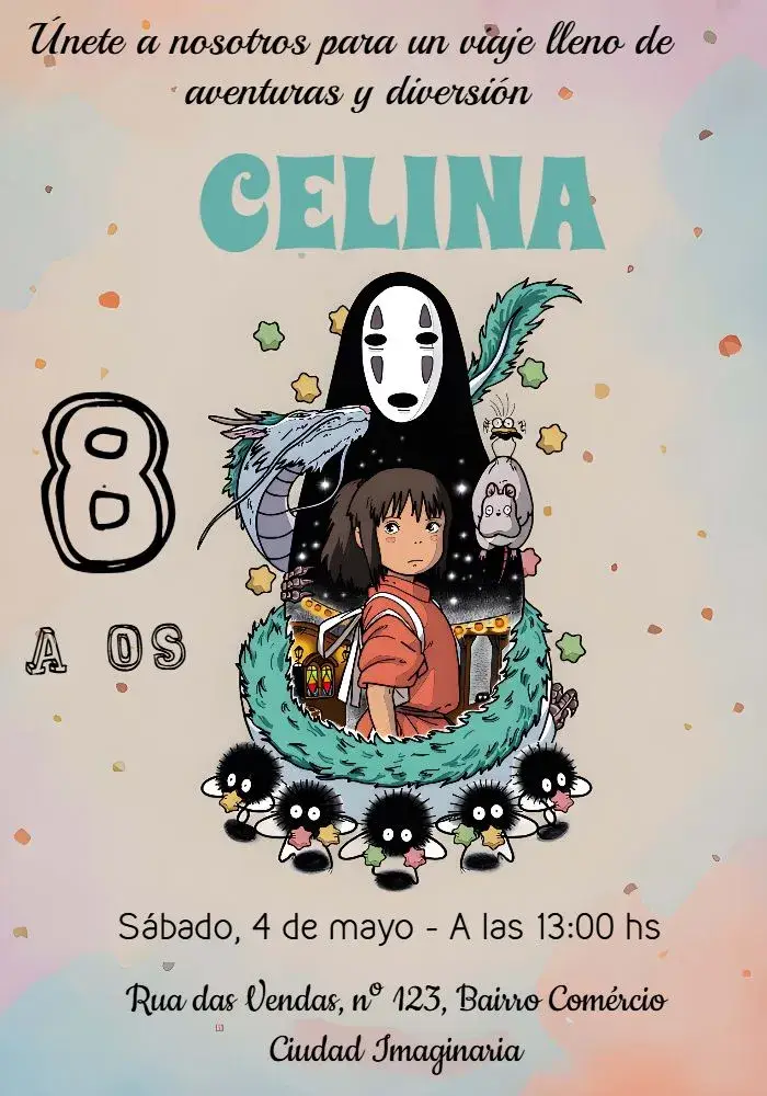 Invitación El Viaje De Ichiro