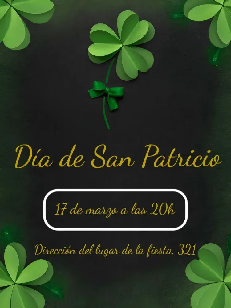 Invitación Día De San Patricio Celebración