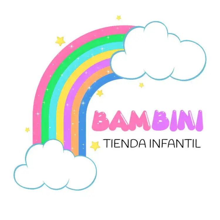 Invitación Logo Tienda Infantil Bebé – tema Cumpleaños Infantil colorido, divertido, arcoíris, infantil, moderno