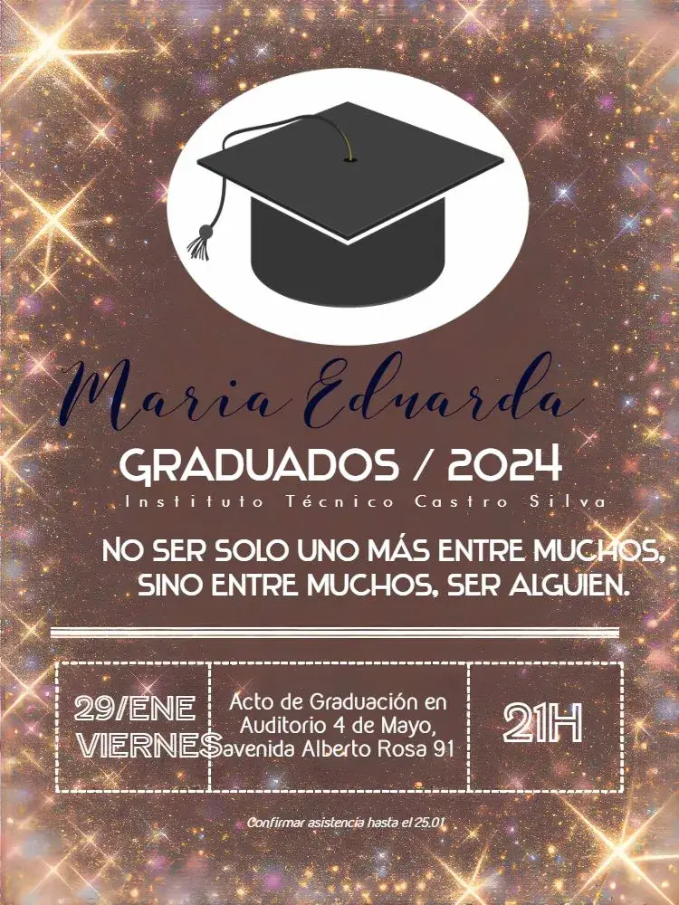 Invitación Graduación de la Escuela Secundaria Terceirão