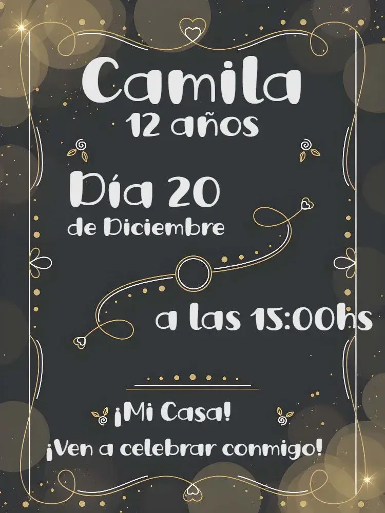 Invitación Tablero Negro Tiza Pizarra