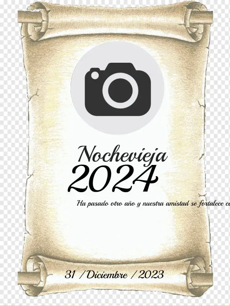 Invitación Reveillón Papiro Foto Whatsapp