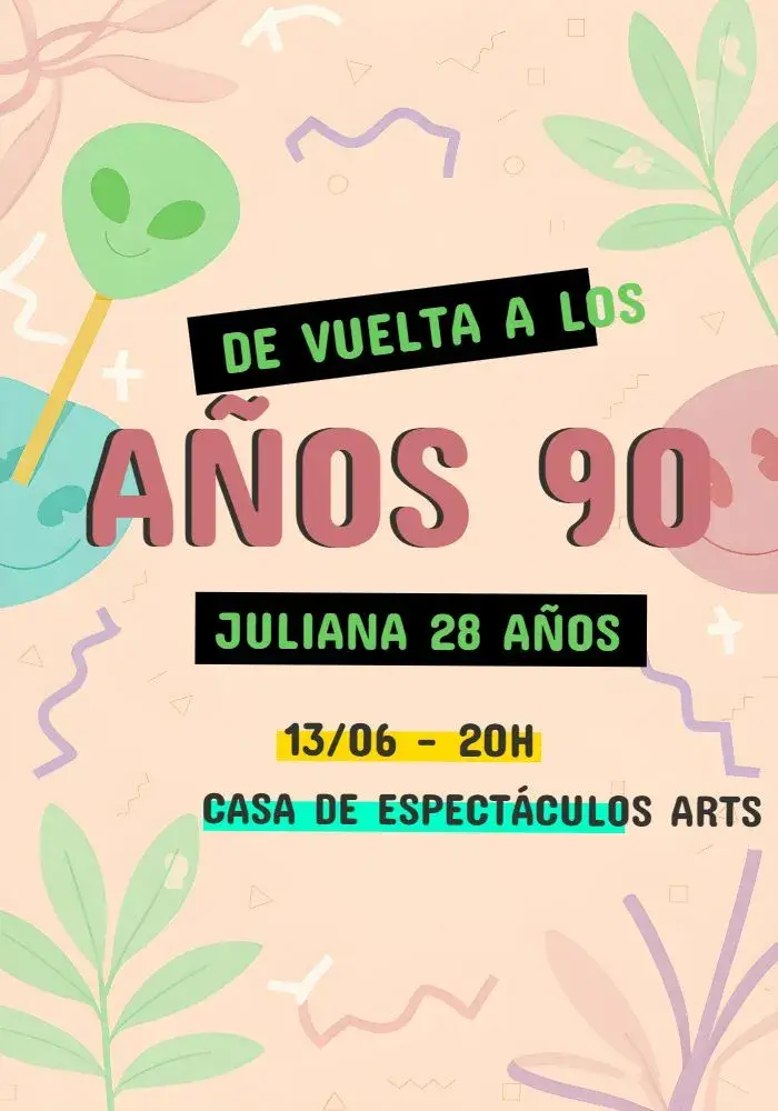 Invitación Años 90 Mola
