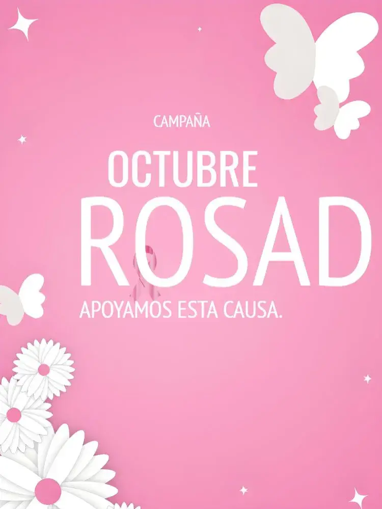 Invitación Publicación Para la Campaña de Octubre Rosa editable y personalizable