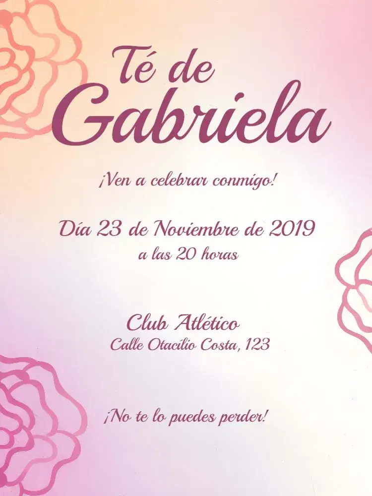 Invitación Despedida de Soltera Bride – tema Despedida de Soltera floral, rosa, moderno, elegante, feminino, casual