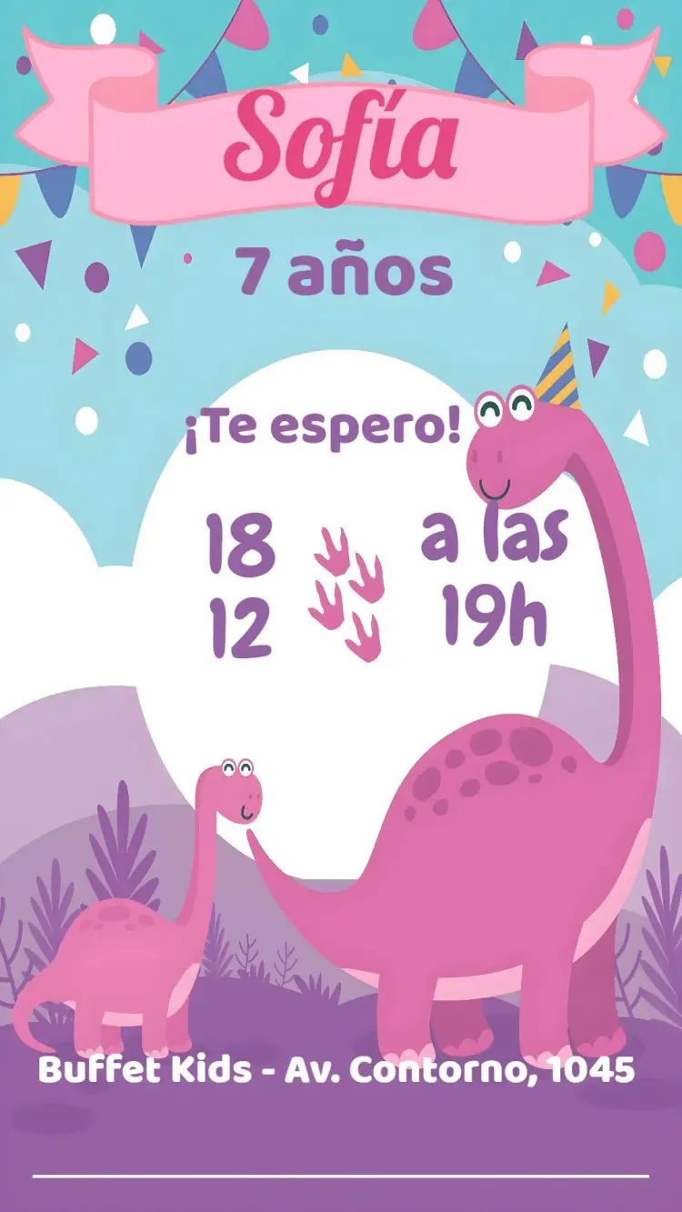Invitación Dinosaurio