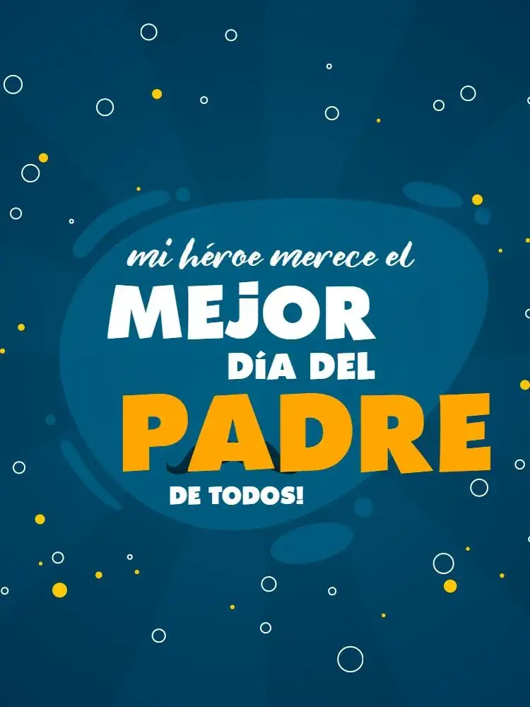 Invitación Cómo hacer una tarjeta creativa y lúdica para el Día del Padre – tema Tarjeta divertido, lúdico, moderno, azul oscuro, bigote, celebración