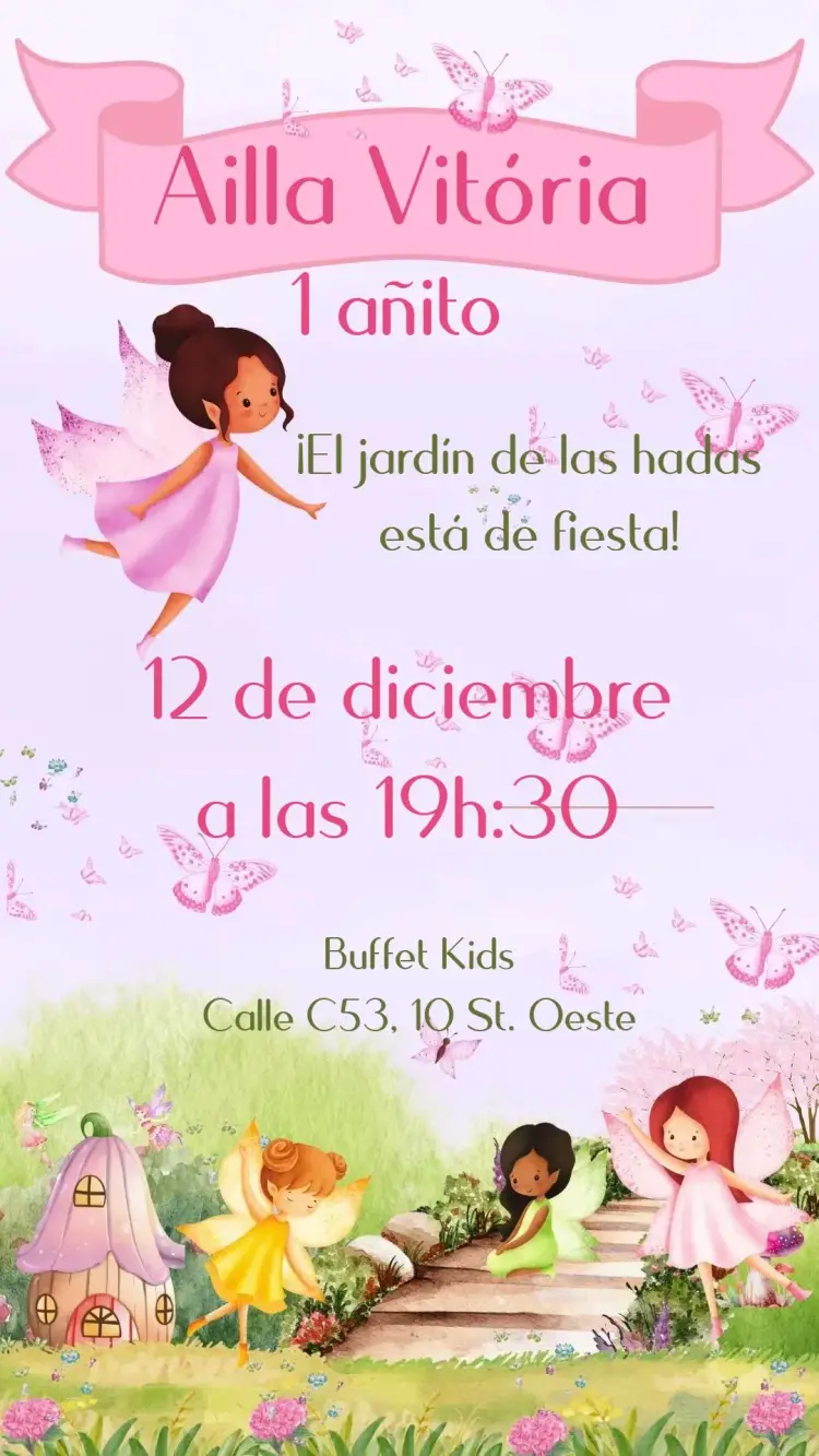 Invitación Jardín de las Hadas