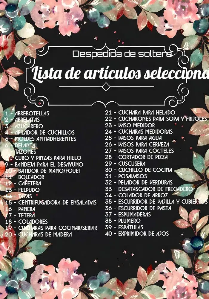 Invitación Despedida de soltera floral Regalos – tema Despedida de Soltera floral, vintage, romántico, colorido, delicado