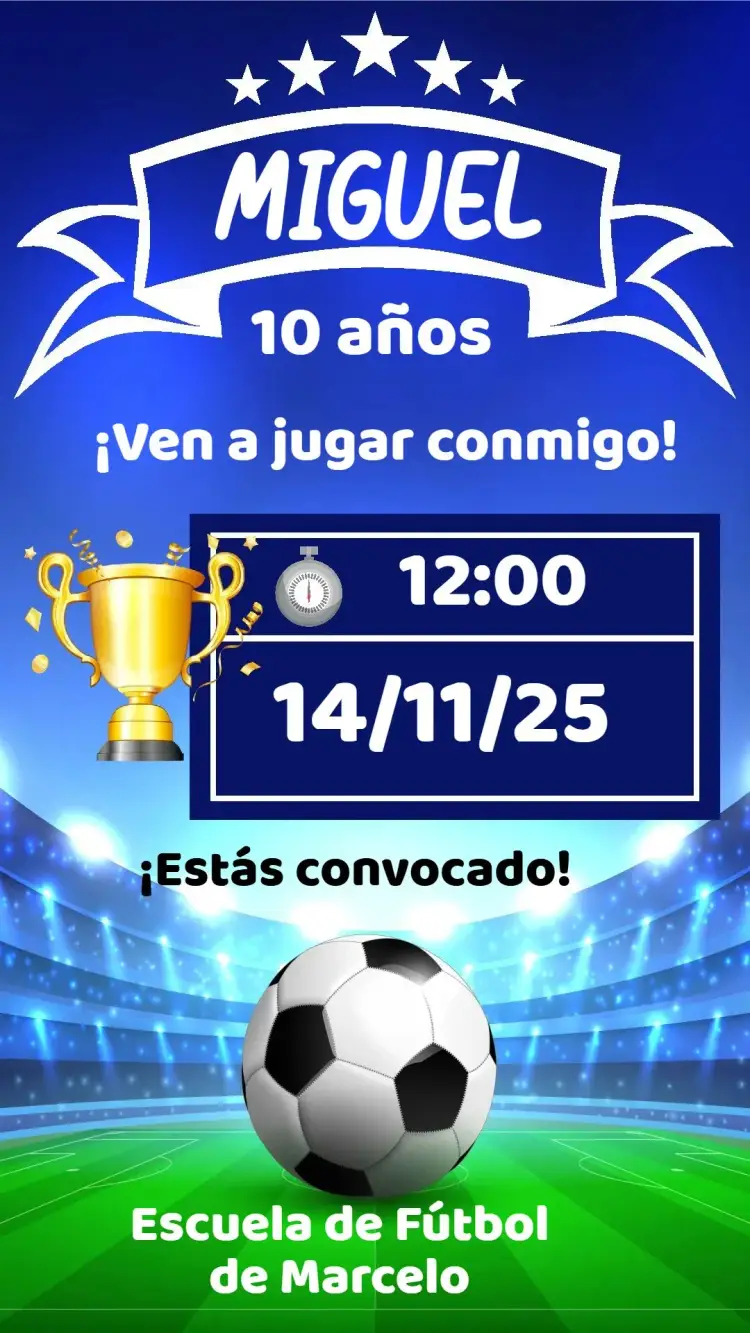Invitación Fútbol