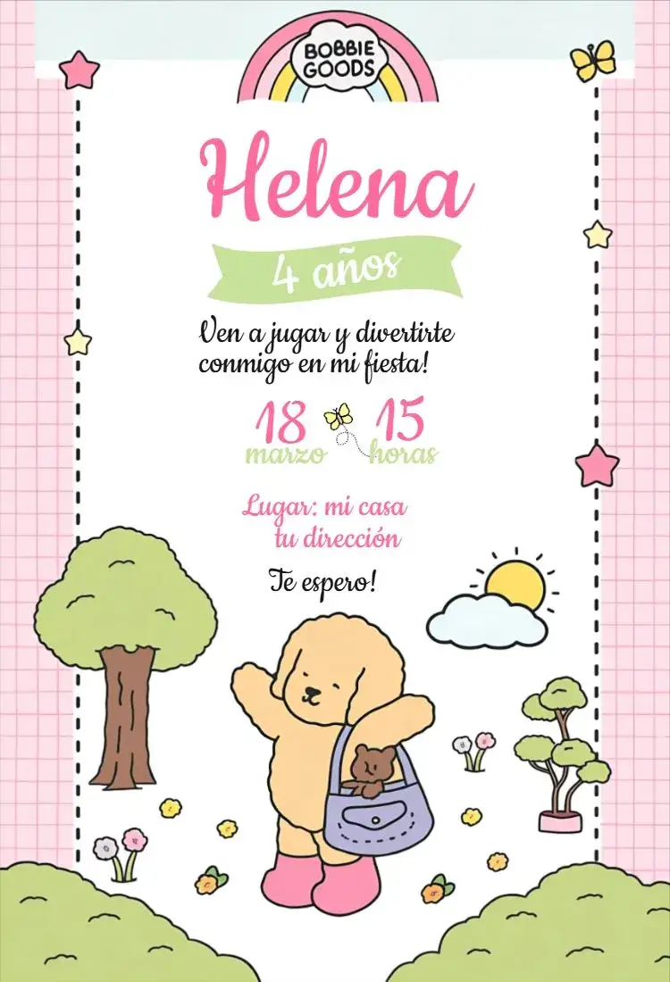 Invitación Bobbie Goods Paisaje