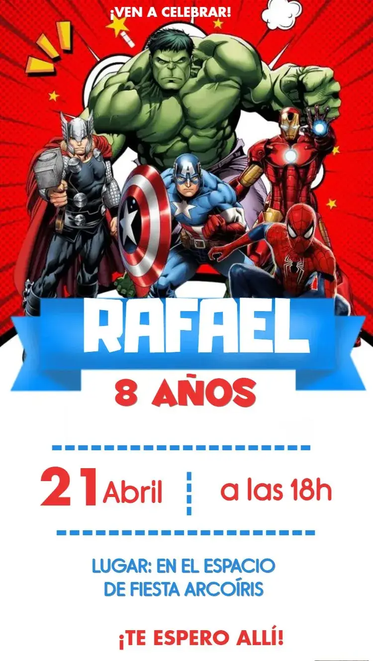 Invitación Vengadores