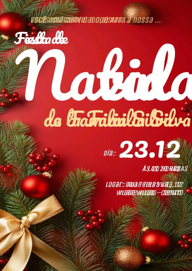 Invitación Fiesta De Navidad Blanca – tema Fechas Conmemorativas blanco, rojo, minimalista, elegante, festivo, moderno