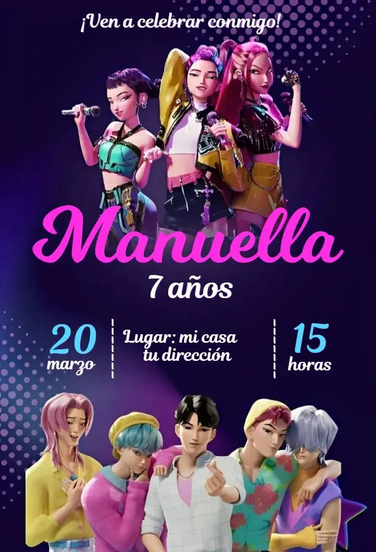 Invitación Guerreiras del Kpop 17