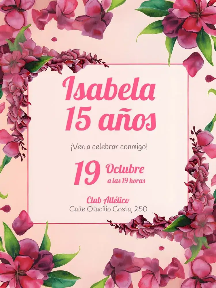 De 15 Años Delicado Y Romántico Con Flores Salmón