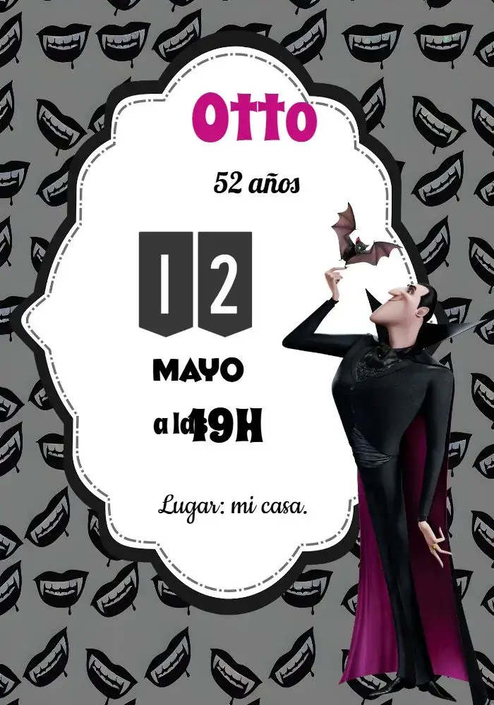 Invitación Hotel Drácula Transilvania Gris