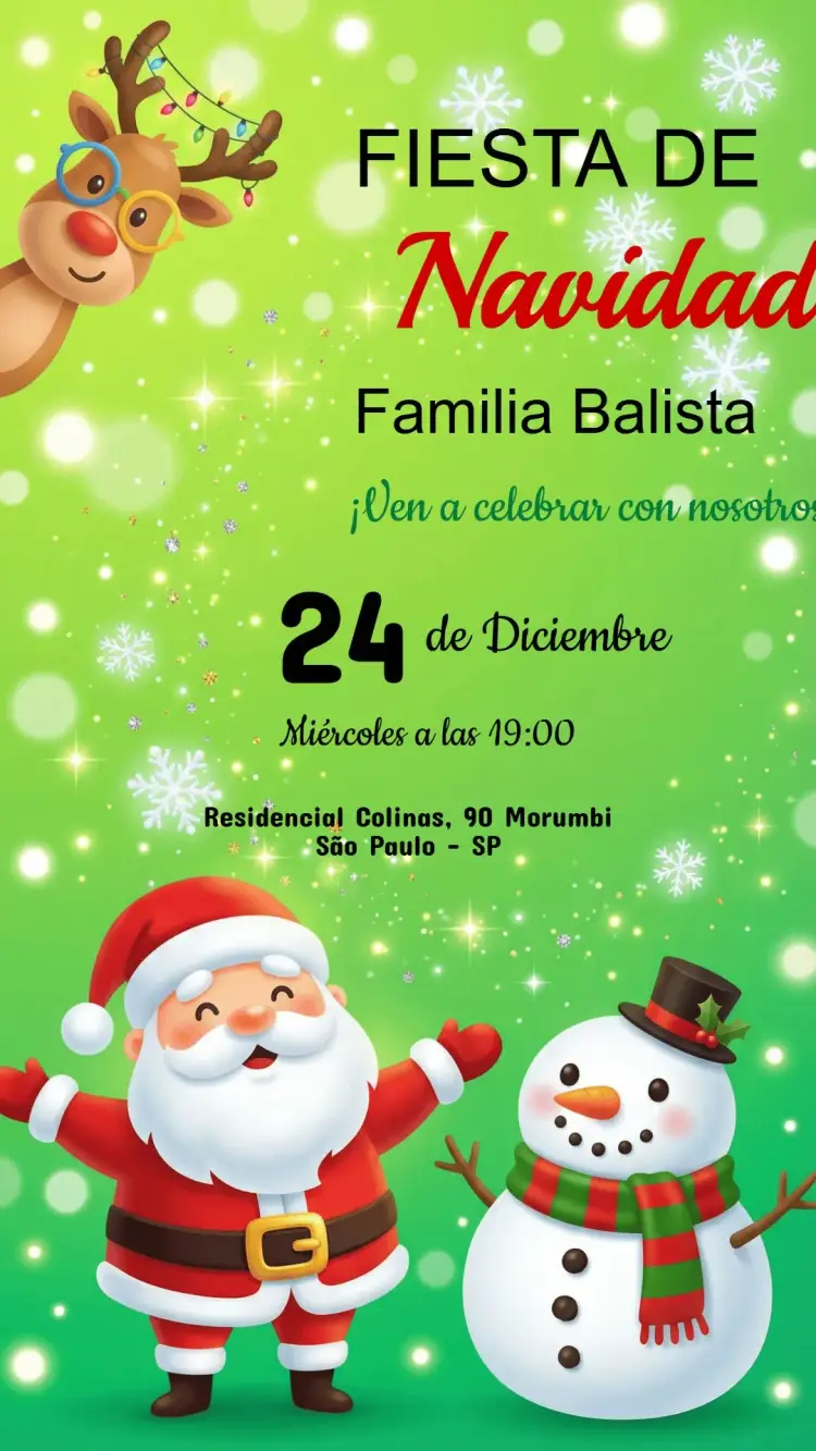 Invitación fiesta de Navidad