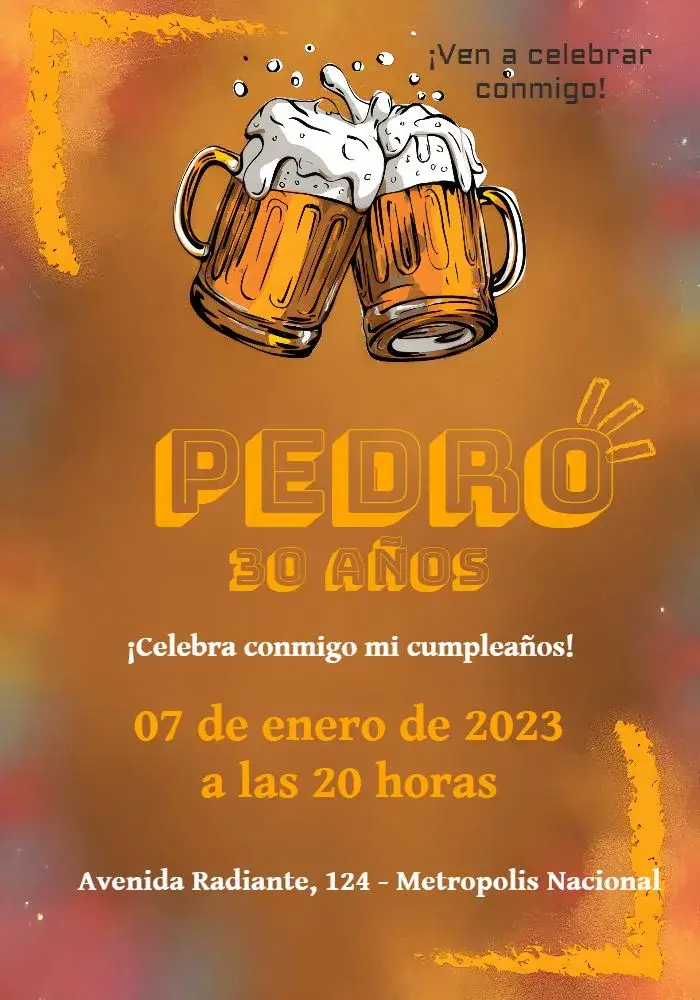 Invitación Boteco Amarillo
