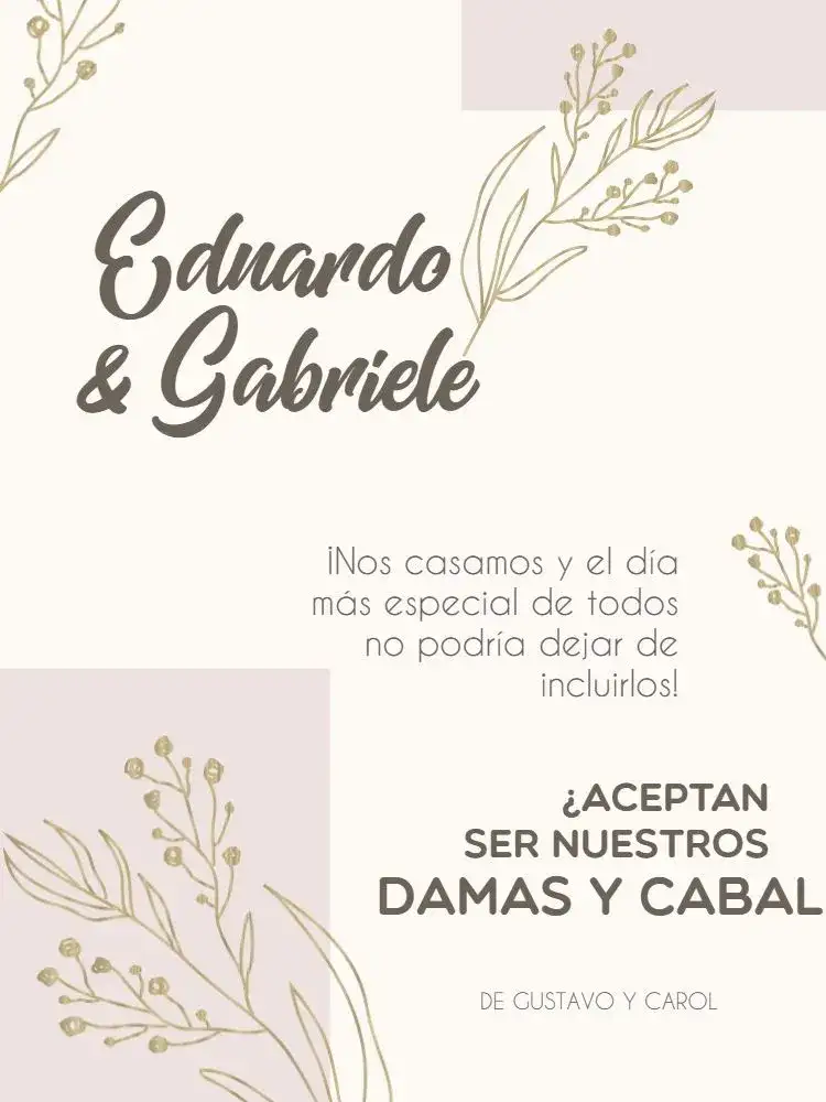 Para Padrinos De Boda Floral Moderno Rosa