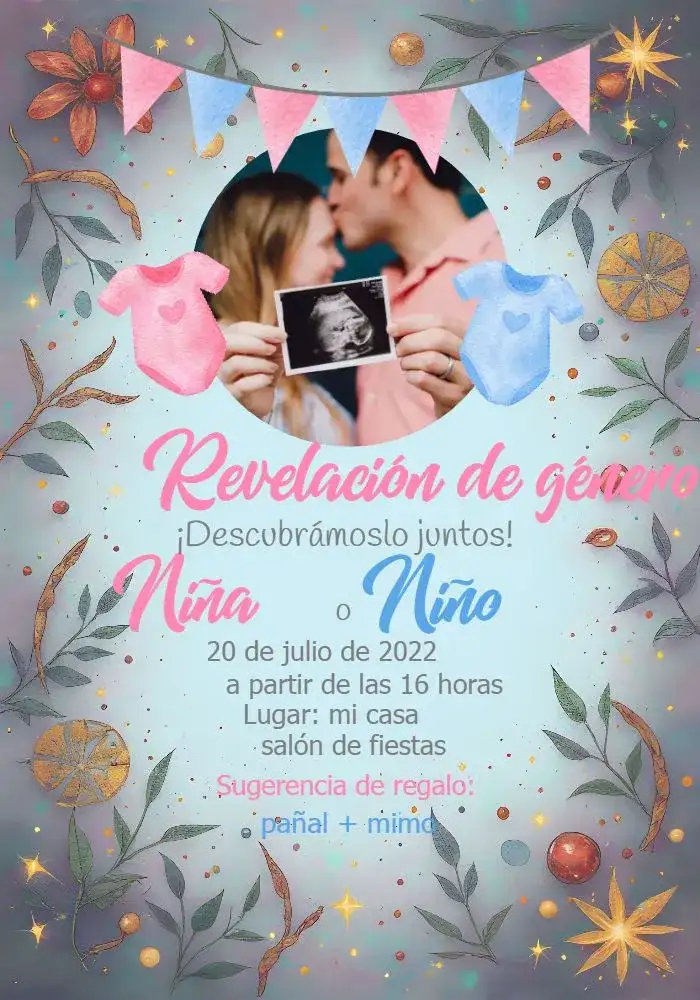 Baby Shower con Foto Rosa