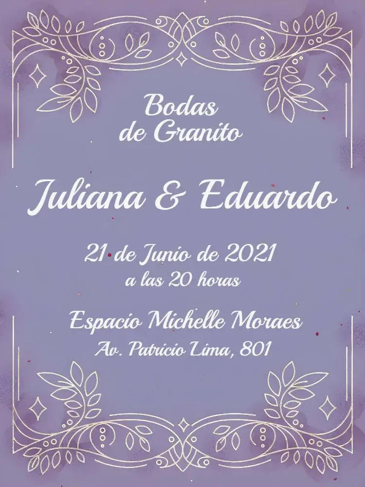 Invitación Bodas De Opala Casamento