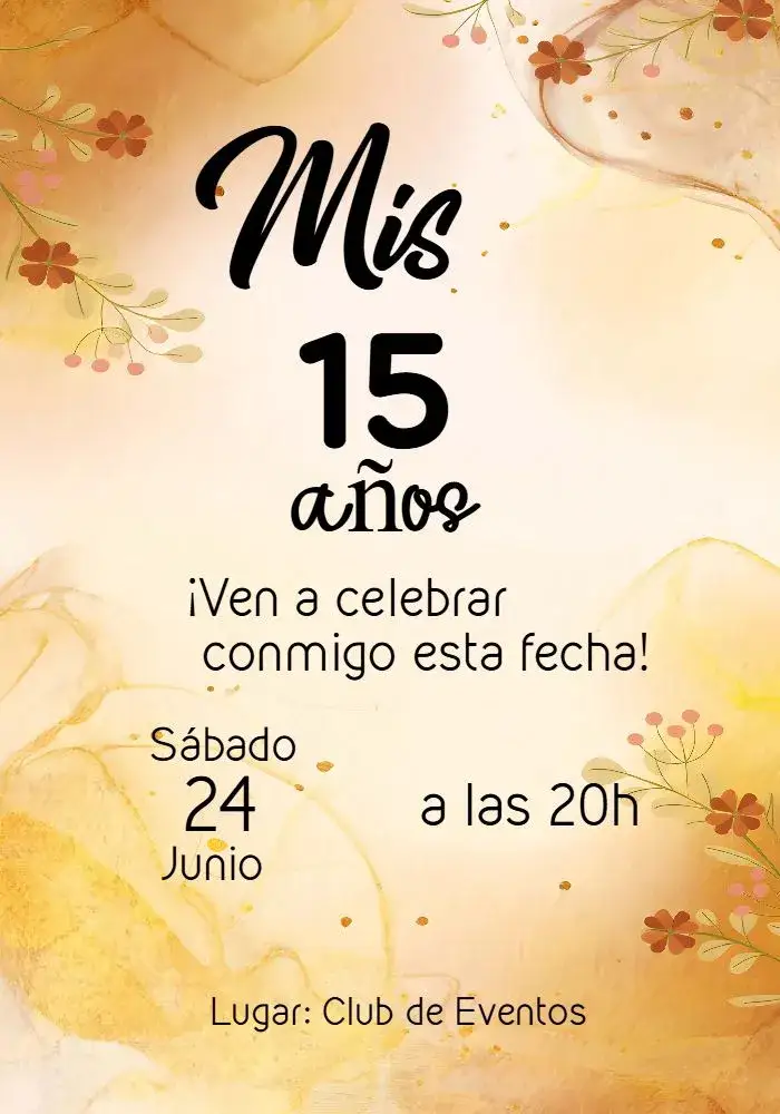 Invitación 15 Años Azul – tema 15 años moderno, elegante, azul, minimalista, joven