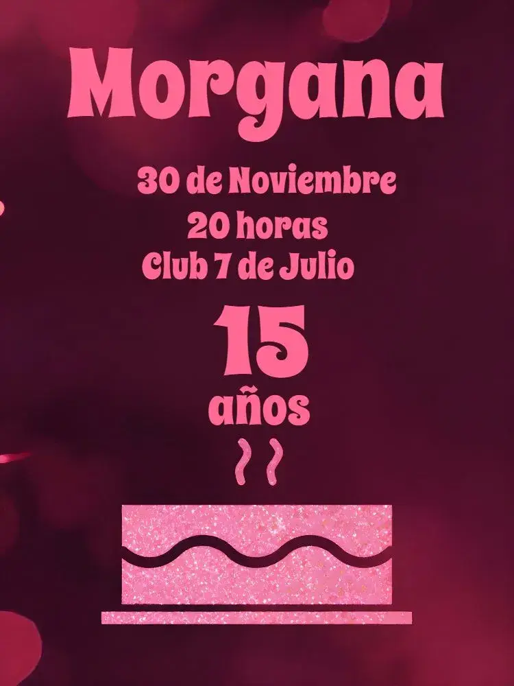 Invitación 15 Años Glitter - Rosa Y Negro Pastel