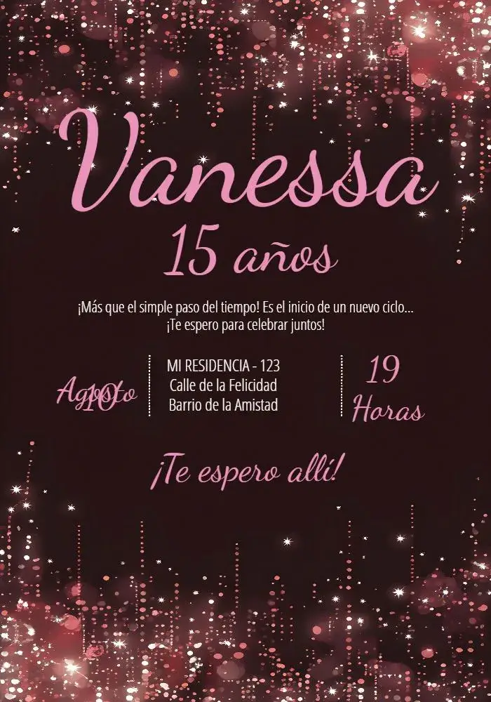 Invitación 15 Años Naranja