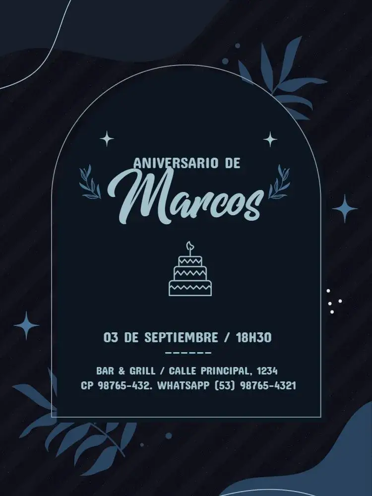 Invitación Noche Azul Online