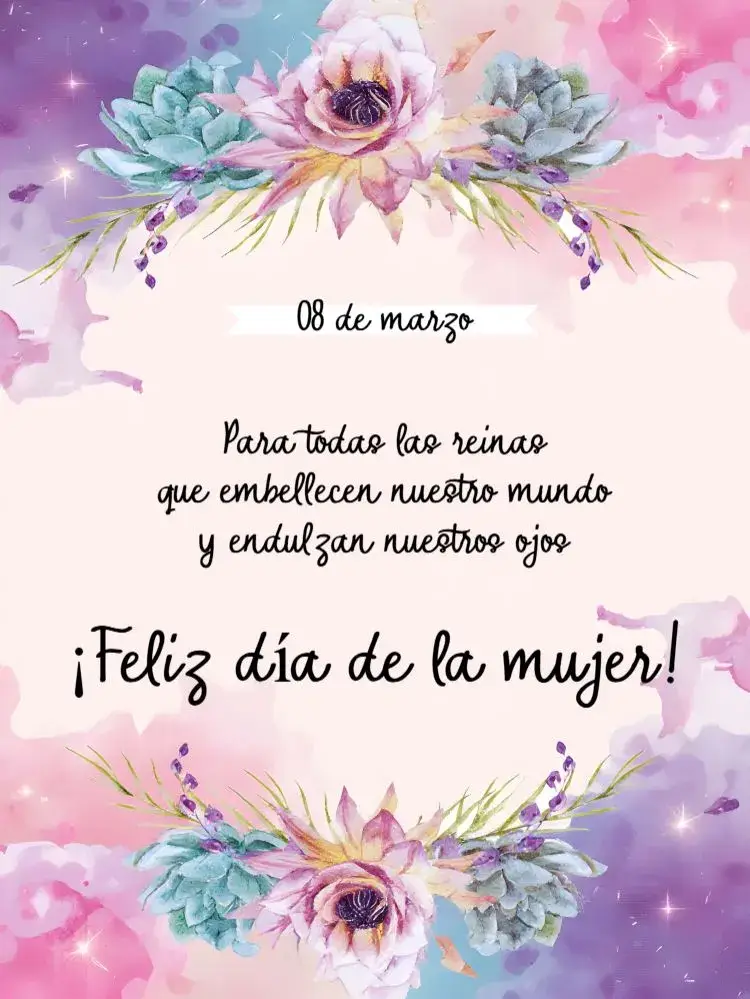 Invitación Publicación Día Internacional De La Mujer Feliz editable y personalizable