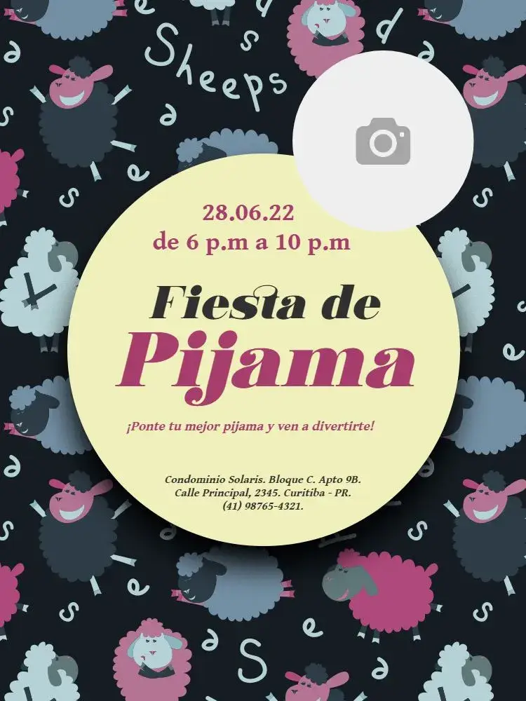 Invitación Fiesta De Pijama Niña