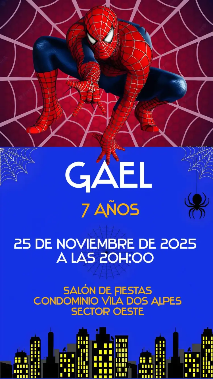 Invitación Spider-Man