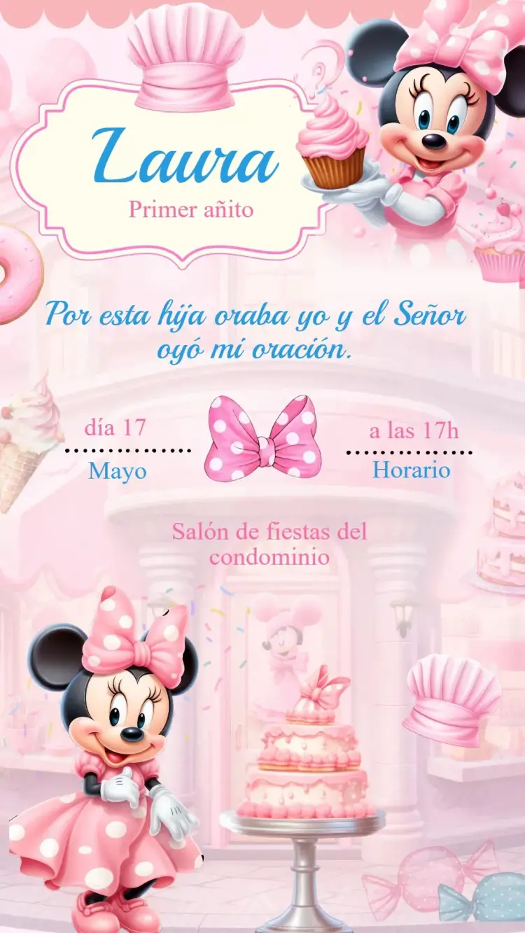 Invitación Cumpleaños MINNIE
