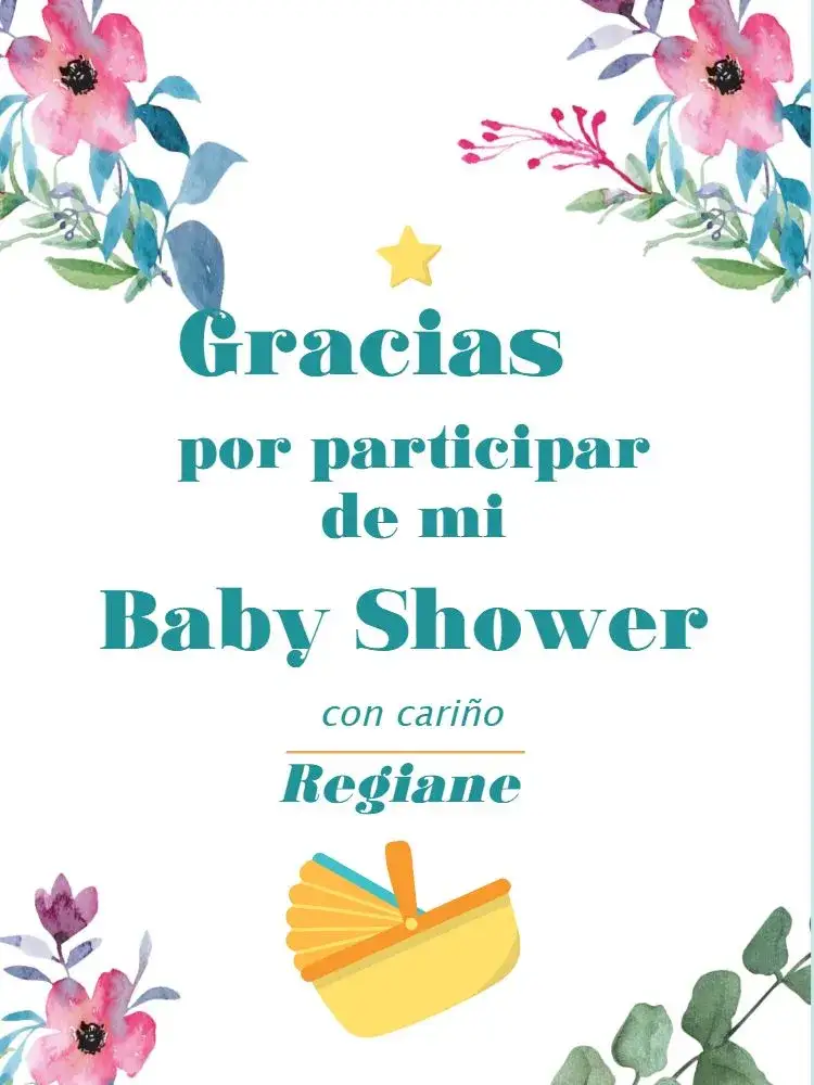 Invitación Tarjeta De Agradecimiento Baby Shower Lúdica – tema Tarjeta lúdico, infantil, jocoso, azul, unicornio, delicado