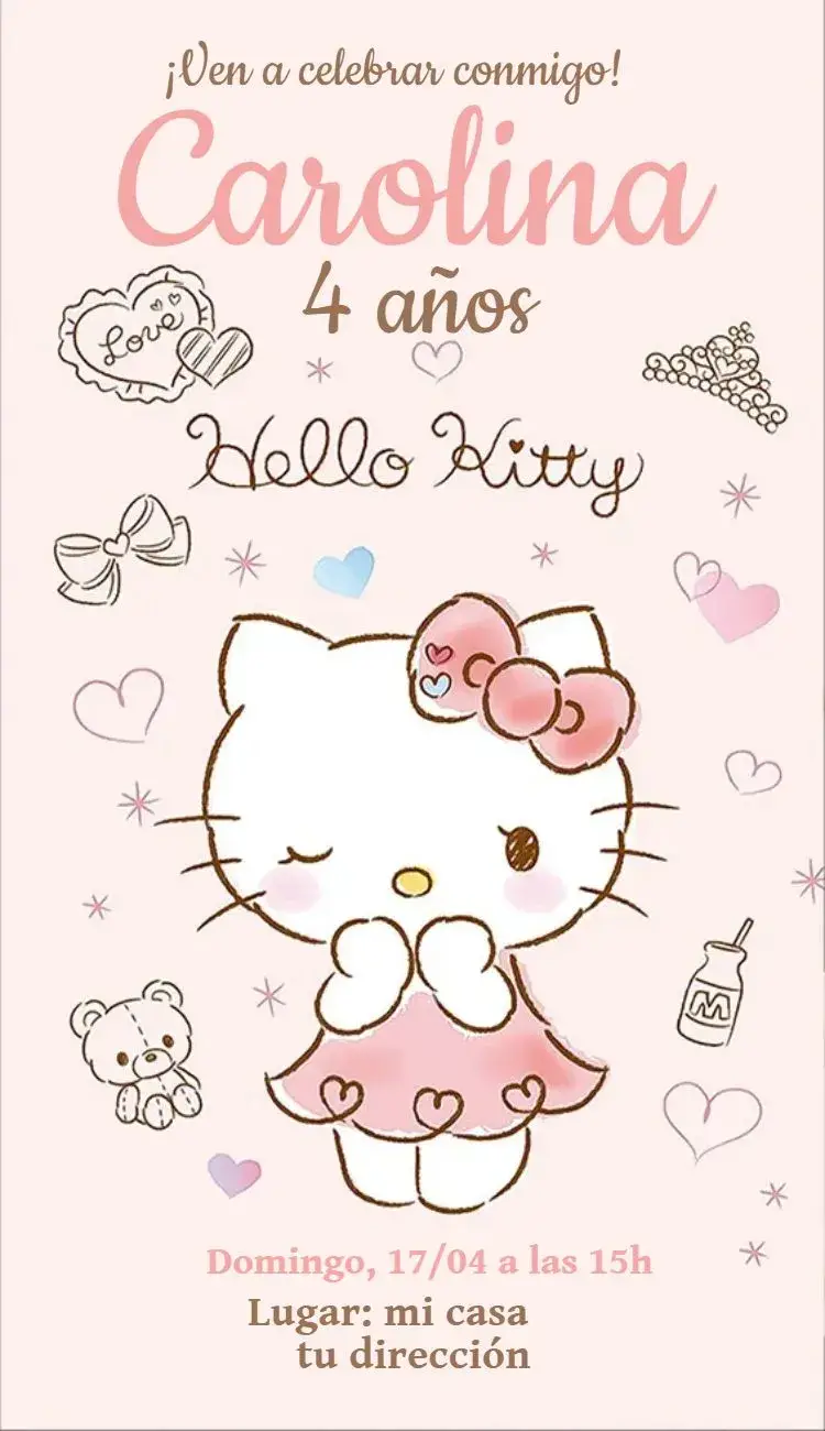 Invitación Hello Kitty 11