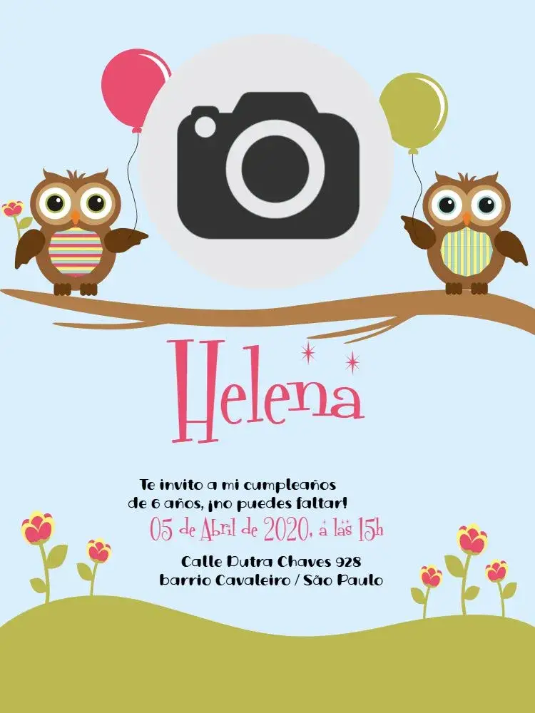 Invitación Buho de WhatsApp