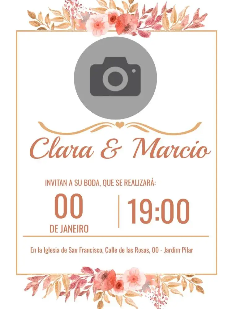 Invitación Boda Flores De Invierno Adulto