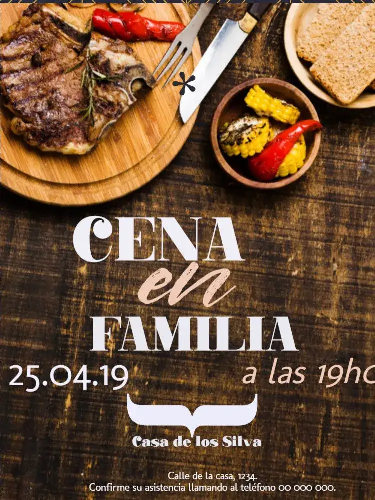 Invitación Cena Familiar Personalizada – tema Cumpleaños Infantil colorido, moderno, divertido, elegante, infantil