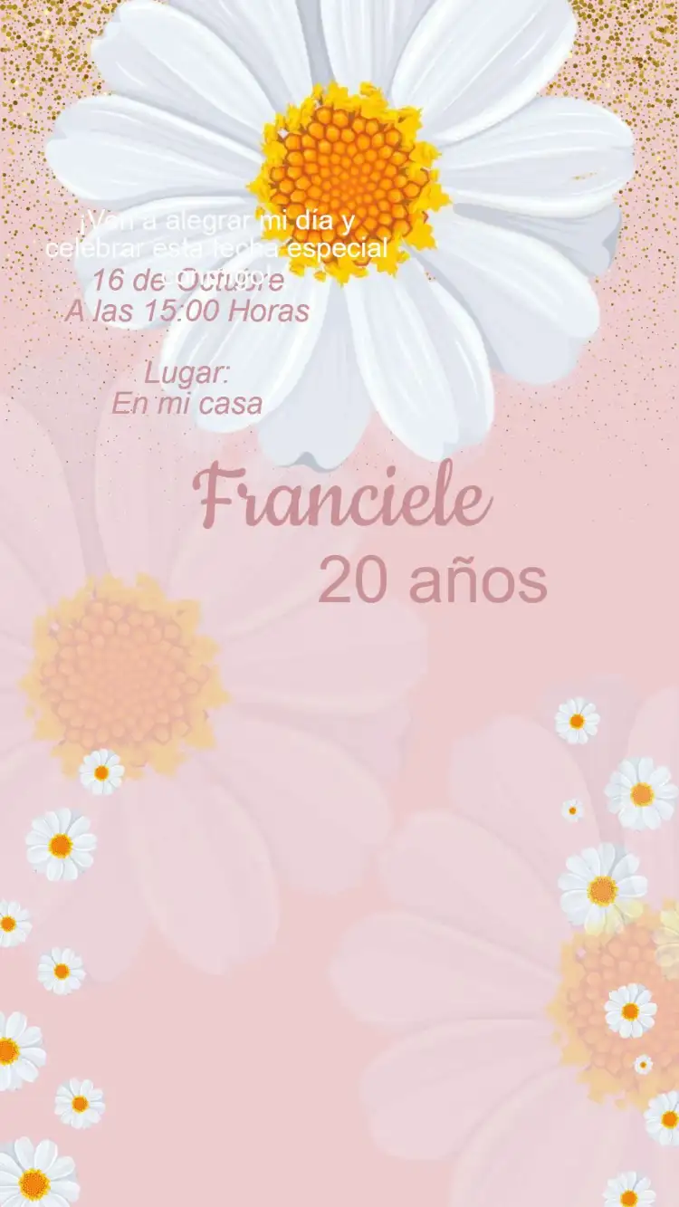 Invitación Cumpleaños Jardín de las Margaritas