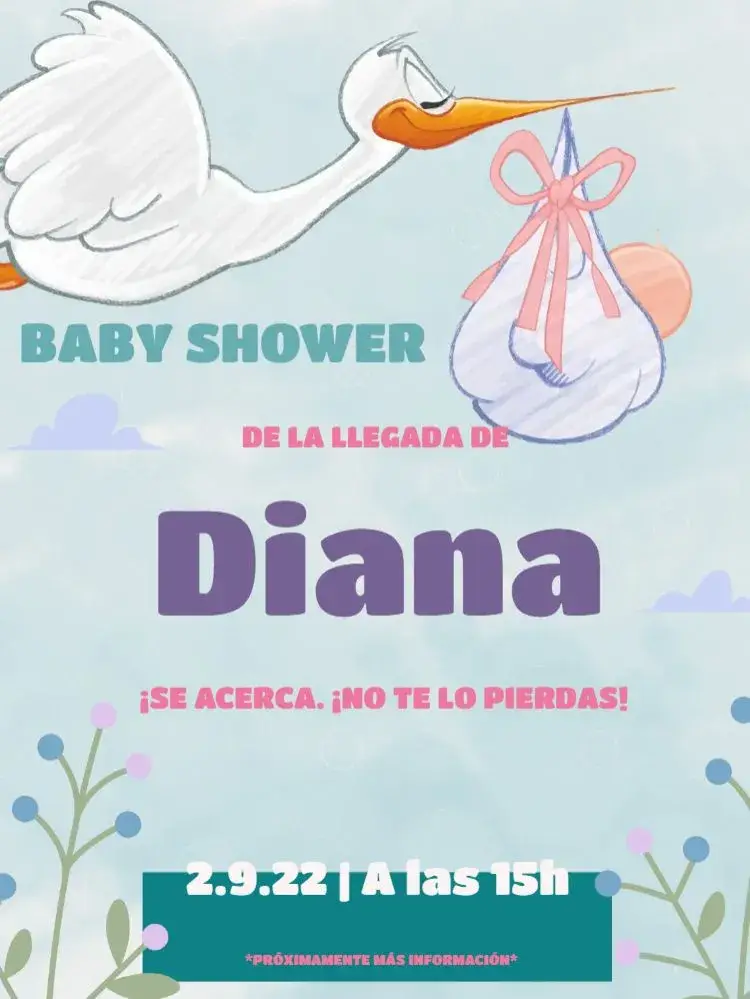 Invitación Tarjeta De Baby Shower Infantil Garza