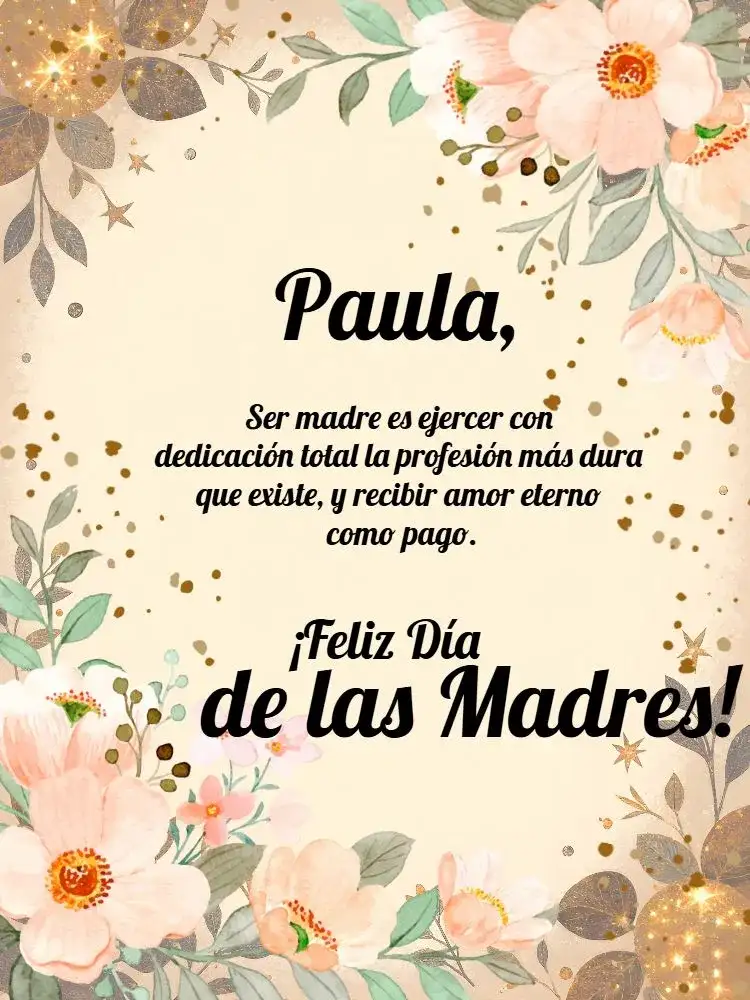 Tarjeta Día De Las Madres Verde