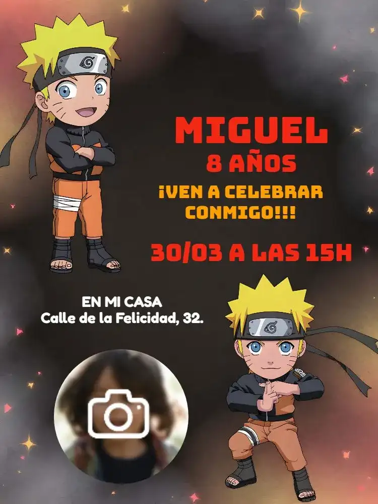 Naruto Con Foto Dibujo