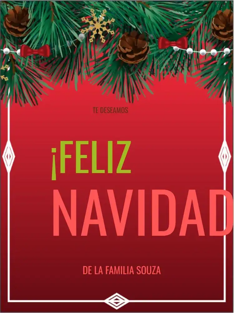 Invitación Tarjeta Feliz Navidad Fiesta – tema Tarjeta festivo, colorido, alegre, navideño, infantil, cómodo