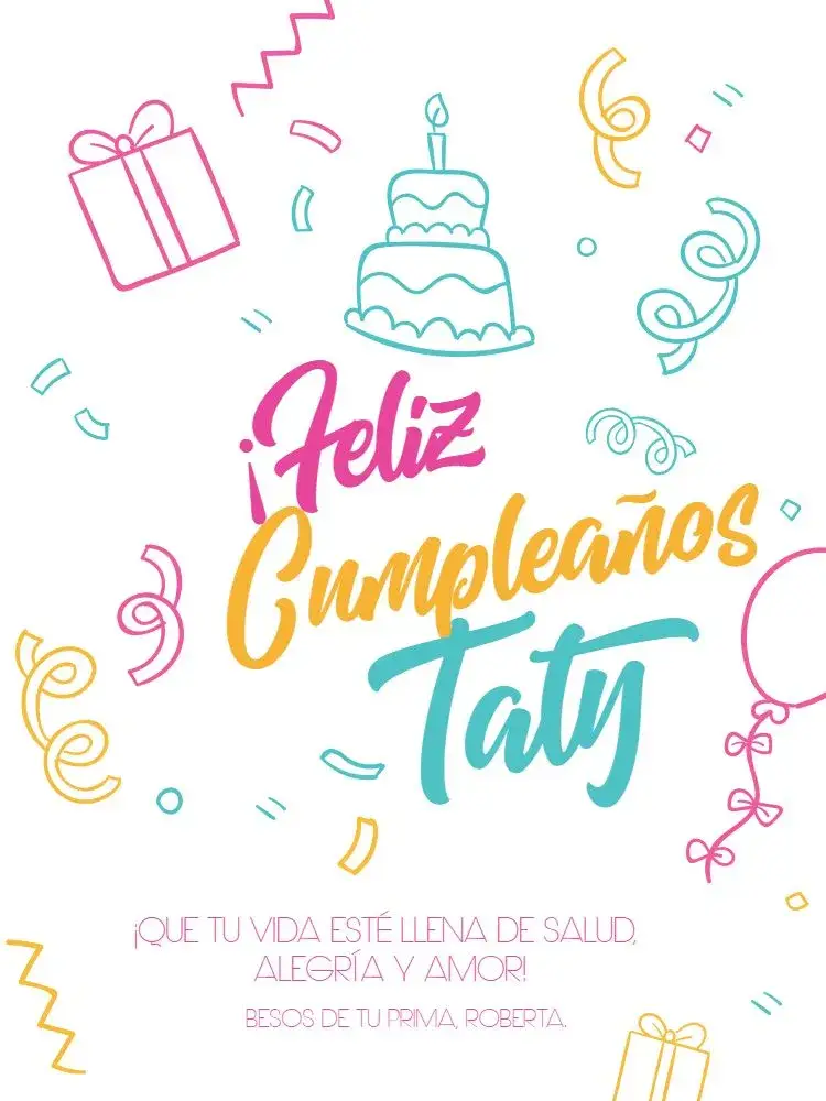 Invitación Tarjeta De Celebración Colorida Divertida