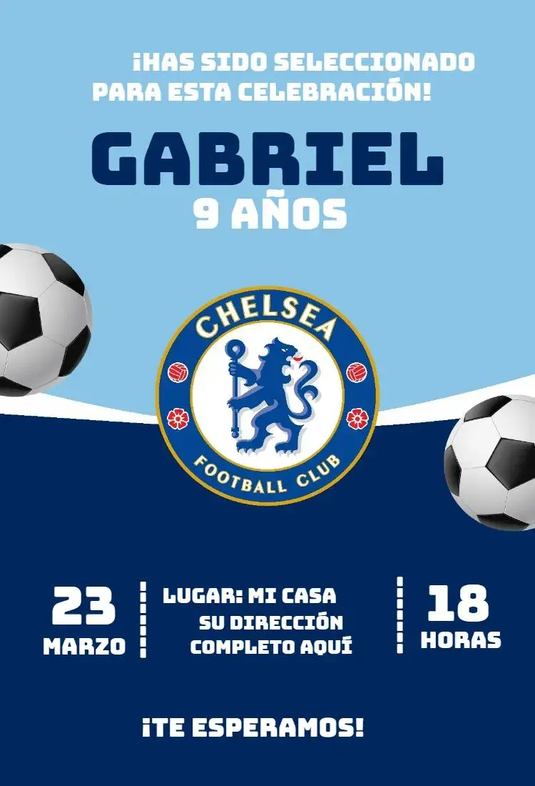 Invitación Chelsea 3