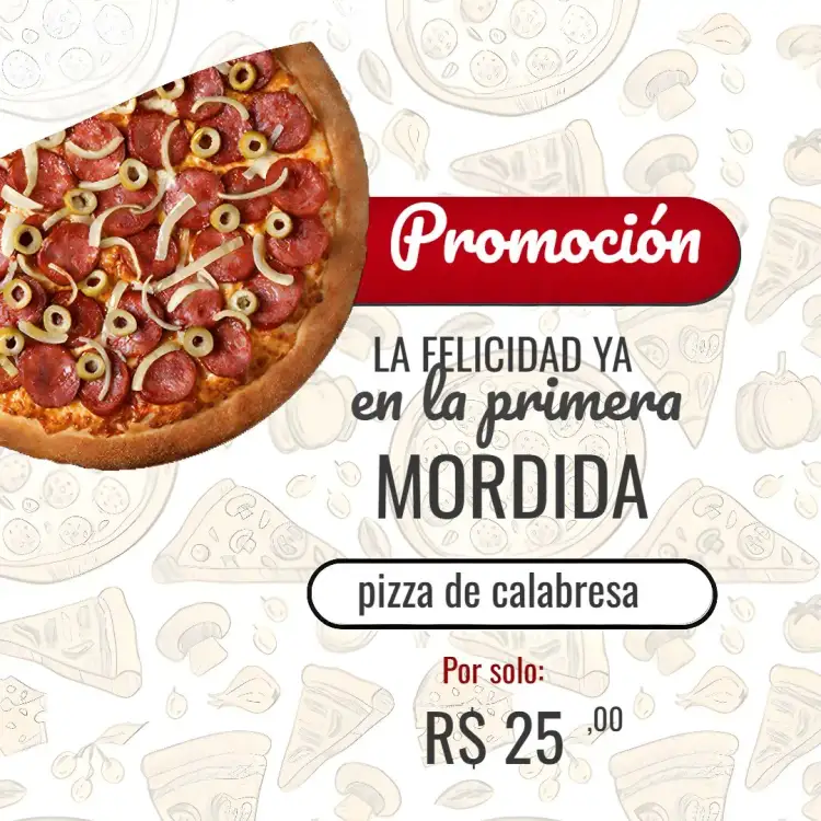 Invitación Publicación Para Pizzería Roja – tema Más buscados rojo vibrante, moderno, gourmet, divertido, temático, acogedor