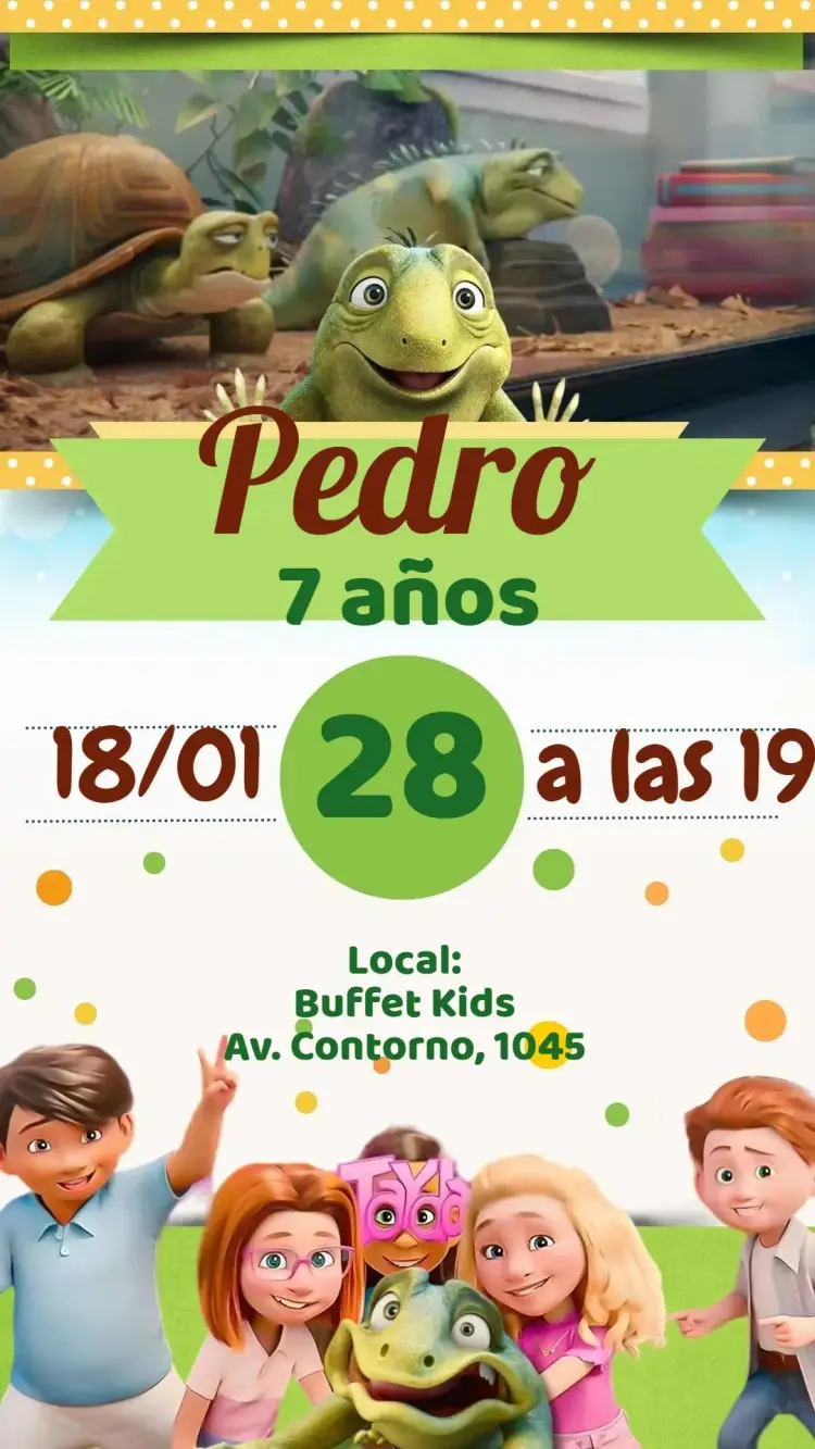 Invitación Leo el Lagarto