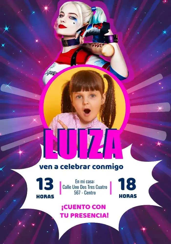 Arlequina Con Foto Cómics